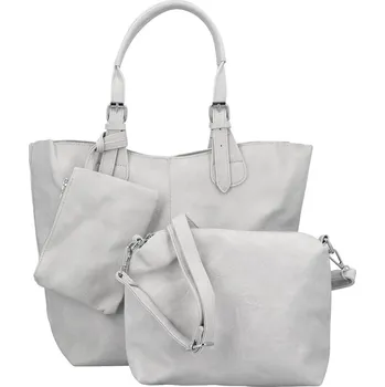 Kabelka Trendy dámský koženkový set kabelek Catia, světle šedý