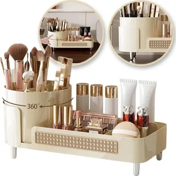 Paradox Otočný organizér na kosmetiku MAKEUP / Krémová