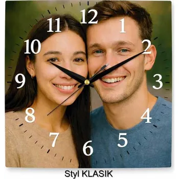 Hodiny Hodiny z vlastní fotografie – arabské číslice klasické - 20x20 cm / Plast / Přehnané rysy