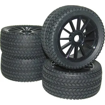 RC vybavení Reely 1:8 Buggy kompletní kola Street 12paprskový černá 4 ks