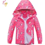 Kugo Dětská šusťáková bunda s jednorožci Velikost: 128