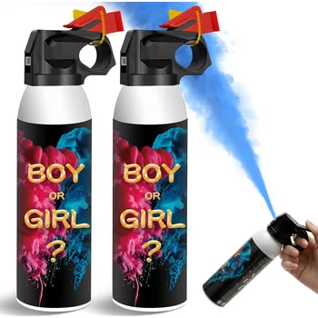 Dekorace do dětského pokoje Modrý konfetový kanón pro odhalení pohlaví, 2 ks, 10-sekundový sprej