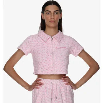 Dámské tričko Juicy Couture TOWELLING SHIRT WITH MOGRAM PRINT M 728098