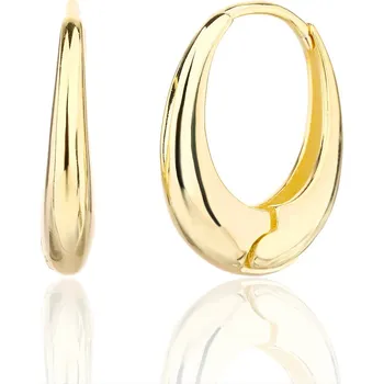 Náušnice Bealio BEALIO 14119 Stříbrné náušnice KAPKA zlacené 03-14119-4064