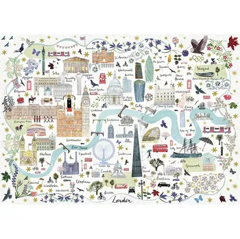 Puzzle Gibsons puzzle mapa Londýna 1000 dílků