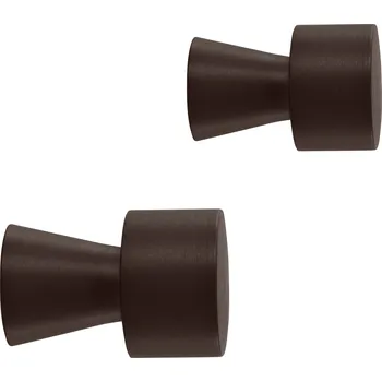 Věšák OYOY, Háčky nástěnné Pin, hnědé, 2 ks. - Formadore