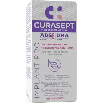 Ústní voda CURASEPT ADS DNA IMPLANT PRO s kyselinou hyaluronovou ústní voda 0,20% CHX 200 ml