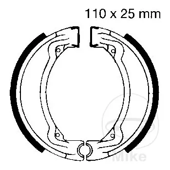 EBC brzdové čelisti s pružinou rýhované EBC CPI POPCORN 25 03-05, POPCORN 50 45 03-05, YAMAHA DT 50 MX 82-85, DT 50 M 80-84, DT 80 MX 81-84, FS 80 SE 81-84, FS1 50 77-78...