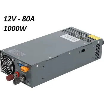 Transformátor Transformátor elektronický, 12V, 80A, 1000W, převaděč napětí z 240V na 12V, aktivní chlazení ventilátorem