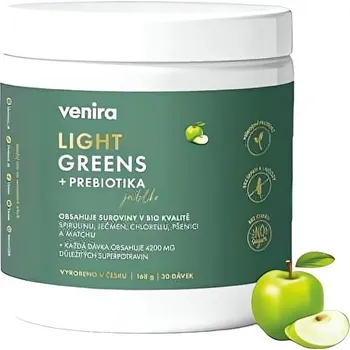 VENIRA Light Greens + prebiotika jablko 168 g