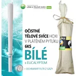 Očistné tělové svíce HOXI bílé - 6ks