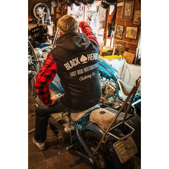 Pánská mikina WTEC BLACK HEART Moto mikina W-TEC Black Heart Ramforge Barva: Černá, Velikost: 3Xl