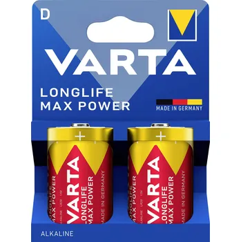 Článková baterie Varta VARTA Longlife Max Power D Blister 2 baterie velké mono D alkalicko-manganová 1.5 V 2 ks