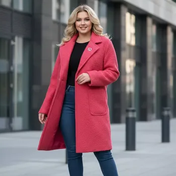 Dámský kabát Dámský jarní korálový kabát Liz uni M-XXL-974