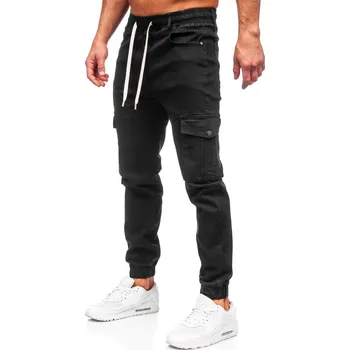 Černé pánské džínové jogger kapsáče Bolf 8110 - 30/S