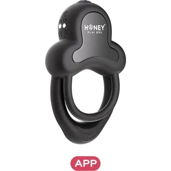 Kroužek na penis HONEY PLAY BOX ANELLO App Vibrating Double černý - s kupónem KUP15 cena 1441 Kč + extra diskrétní expedice