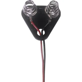 Držák baterie MPD DU1-M-306 bateriový klip x pružinový kontakt , kabel (d x š x v) 29 x 27 x 2 mm