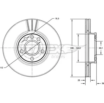 Brzdový kotouč Brzdový kotouč TOMEX Brakes TX 71-33