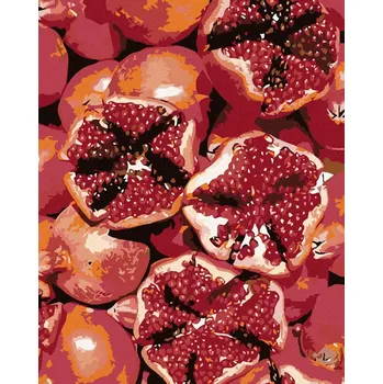 Hračka Diamantové malování Diamondi - GRANÁTOVÉ JABLKO, 40x50 cm, bez rámu a bez vypnutí plátna