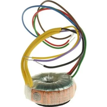 Transformátor Toroidní transformátor, počet výstupů: 2, sekundární napětí: 2 x 12V ac, 38 (Dia.) x 17.5mm