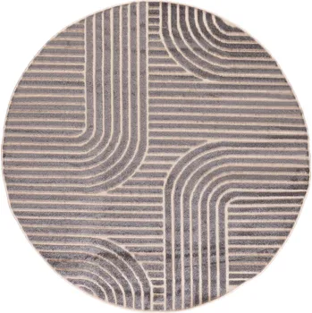 Koberec Kulatý koberec Modysa - vzor 2 - hnědý Rozměr koberce: 120x120 cm