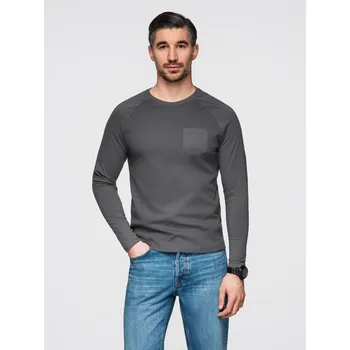 Pánský dlouhý rukáv s vaflovou texturou - grafitový V5 OM-LSCL-0109 - XL