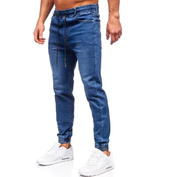 Pánské kalhoty Tmavě modré pánské džínové jogger kahoty Bolf 8122 - 34/L