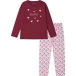 Dámské pyžamo - Wolf D2544, bordo / světle růžová Barva: Bordo, Velikost: M