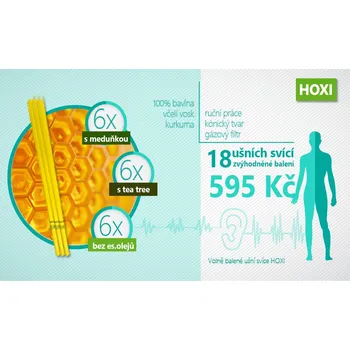 Ušní svíce HOXI 18ks - výhodnější balení