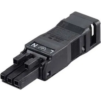 Elektrická zásuvka Konektor pro osvětlení, řada: 890 Zásuvka WINSTA MINI barva Černá, Samice Zásuvka, formát pólů: 3, počet cest: 3,
