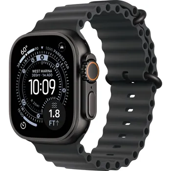 Chytré hodinky Apple Watch Ultra 3 GPS plus Cellular 49 mm Titanový kryt Řemínek Ocean Band černá