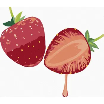 Hračka Diamantové malování Diamondi - JAHODY, 40x50 cm, bez rámu a bez vypnutí plátna