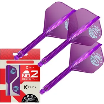 Šipka Target Japan K-Flex fialové, No2 integrované letky a dlouhé násadky