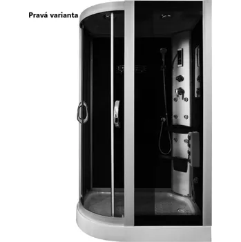 Aplomo Trixy Black 120x85x215 masážní sprchový box Orientace: Pravá