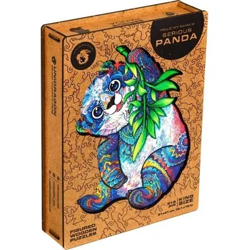 Hračka UNIDRAGON dřevěné puzzle - Panda, velikost KS (31x41cm)