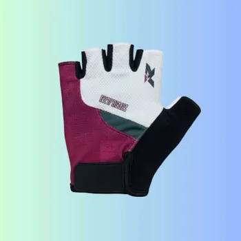 Cyklistické rukavice RYINZ Dámské Fitness & Cyklo Rukavice – Bílo-Růžové, Gelové Polstrování, Prodyšné, Kladno Odběr - L