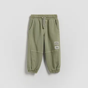 Reserved - Bavlněné kalhoty - bledá zelená - 502HK-07X - 502HK-07X-92