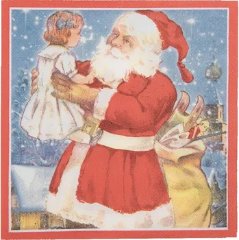 Papírový kapesník Vánoční papírové ubrousky se Santa Clausem 20 ks – 33x33 cm