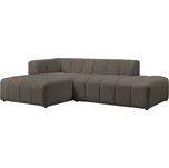 Bobochic Paris Hnědá bouclé rohová pohovka Annecy 262 cm, levá