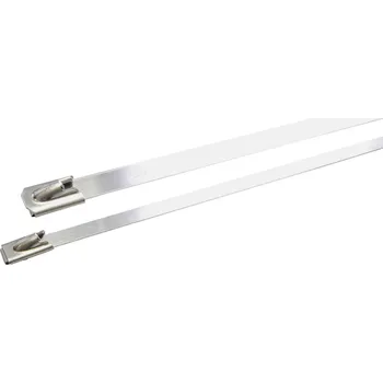 Organizace kabelů WKK 5452-1, stahovací pásky, 4.50 mm, 300 mm, nerezová ocel, s kuličkovým uzávěrem, 1 ks