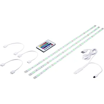 LED páska Kompletní sada LED pásků s USB pro podsvícení televize Renkforce 5 V, RGB, 150 cm
