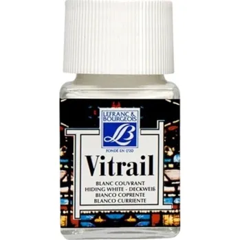 Speciální výtvarná barva Lefranc & Bourgeois Vitrail Barva na sklo 004 Hiding White 50 ml 1 ks