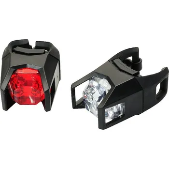 Cyklosvítilna Sada blikačky MAX1 Pluto 2 ks černé 2LED přední plus zadní 28237