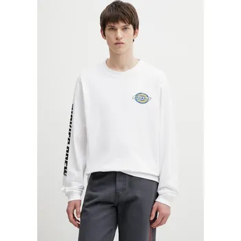 Pánské tričko Bavlněné tričko s dlouhým rukávem Dickies DK0A8A120WH1 bílá 00X, vel. XXL