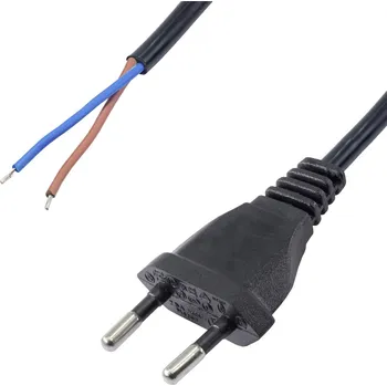 Prodlužovací kabel Akyga AK-OT-06A napájecí síťový kabel [1x Euro zástrčka - 1x kabel s otevřenými konci] černá 3.00 m