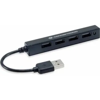 USB hub Conceptronic HUBBIES05B USB Hub 4 porty USB-A USB 2.0 480 MBit/s černá HUBBIES05B