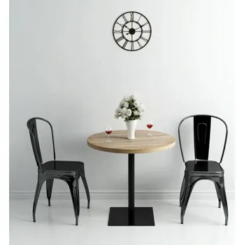 Jídelní stůl Kuchyňský stůl VidaXL kulatý černý 80 x 80 x 75 cm