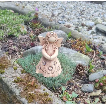 Svícen Keramický anděl na čajovou svíčku Velikost: 13 cm