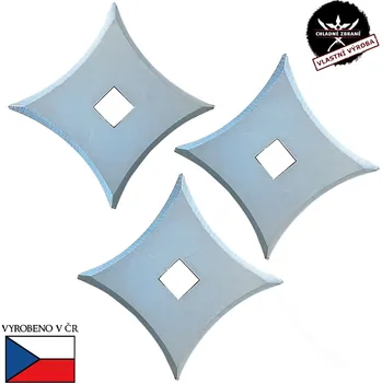 Bojový sport CZ Sada ručně broušených vrhacích hvězdic "ENTER THE NINJA II" zinek - 3 kusy