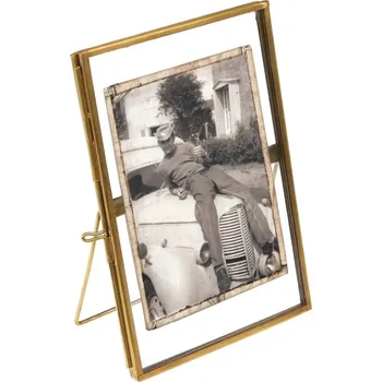 Rám na obraz Kovový stojací rámeček ve zlaté barvě 10x15 cm – Rex London ID_770140